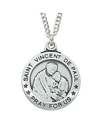 Sterling Silver St. Vincent De Paul Medal