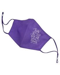 Trust in the Lord Reusable Purple Cotton Face Mask