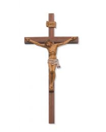 Walnut Italian Crucifix with 24" Chain