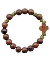 Wood Children's Rosary Bracelet
